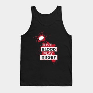 Give Blood Play Rugby Tank Top
